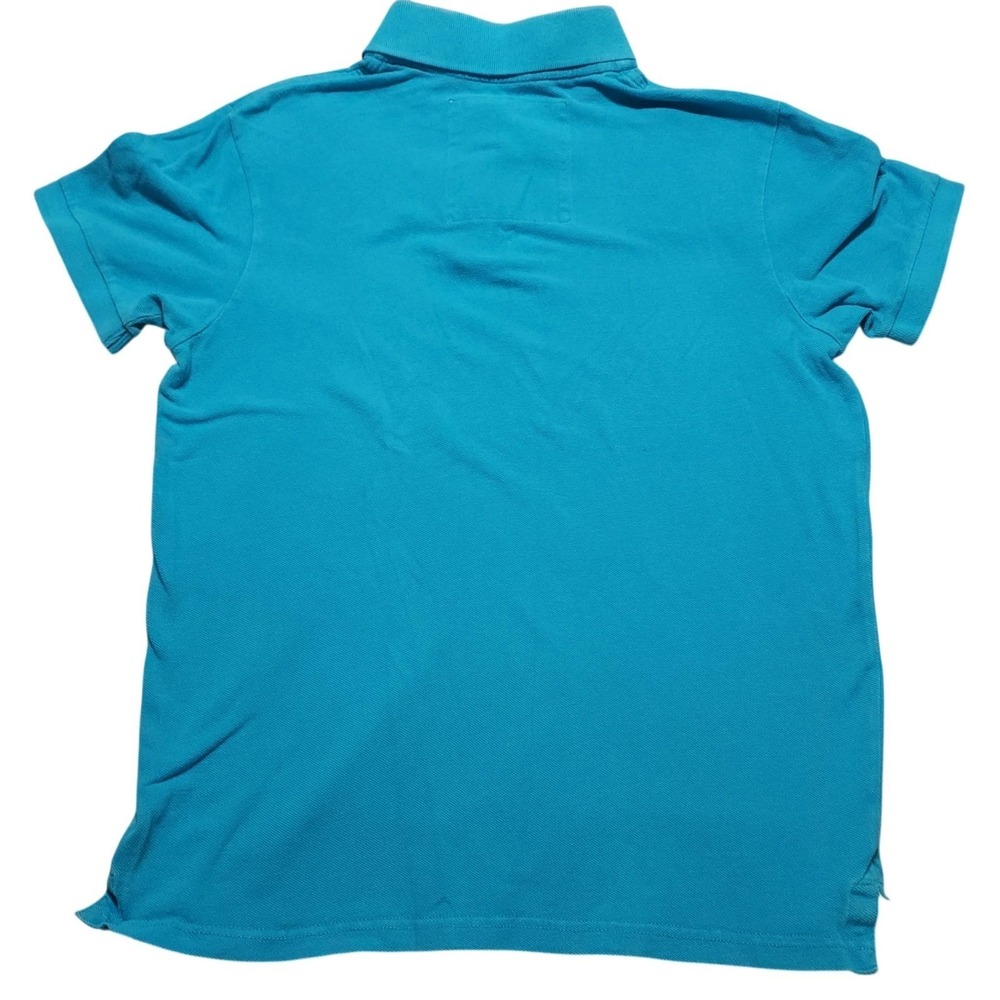 Hollister Polo Shirt Mens Medium Blue Short Sleeve 100% Cotton Embroidered Logo - Picture 4 of 10